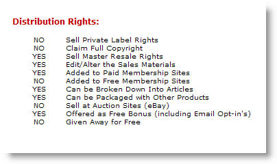 Distribution Rights